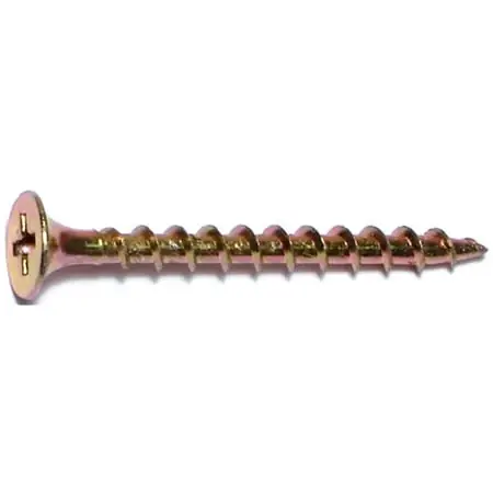 6 X 1-5/8 Yellow Zinc Phillips Bugle All Purpose Screws - Versatile Fastening Solution