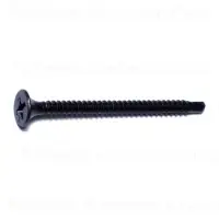 6-20 X 1-7/8 Black Phosphate Steel Phillips Bugle Self-drilling Screws - 100 Count