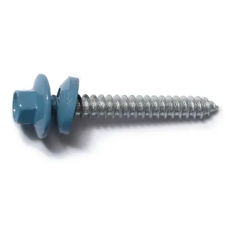 10-14 X 1-1/2 Blue Painted Steel Self-drilling Pole Barn Screws - 10 Count