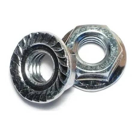 5/16-18 Zinc Plated Coarse Thread Hex Serrated Flange Nuts - Fnsc-037