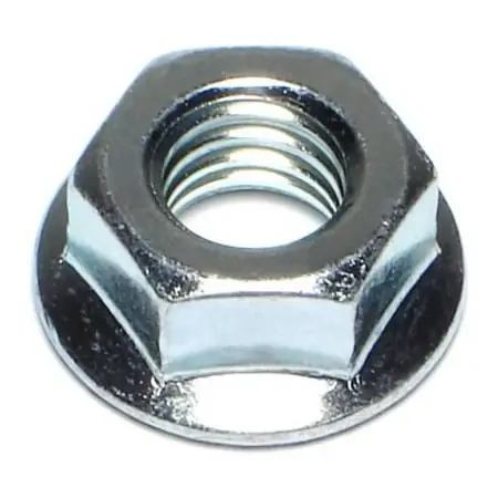 7/16-14 Zinc Plated Coarse Thread Hex Serrated Flange Nuts - Fnsc-043