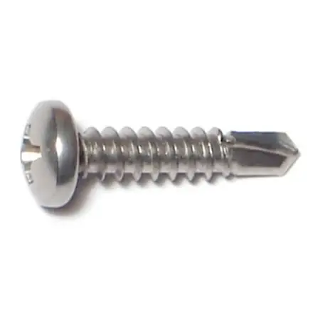 8 X 3/4 Stainless Steel Phillips Pan Self-drilling Sheet Metal Screws - 410 Hardness
