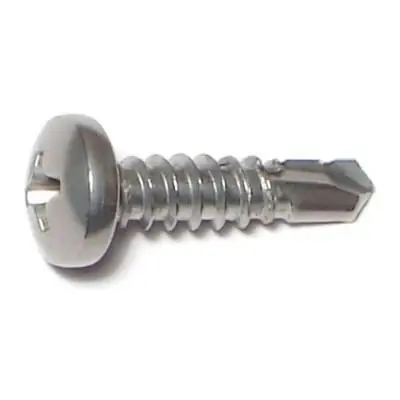 10 X 3/4" Phillips Pan Self-drilling Sheet Metal Screws Stainless Steel 410