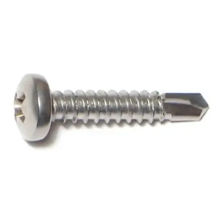 10 X 1 Inch Phillips Pan Self-drilling Sheet Metal Screws Stainless Steel 410