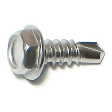 8 X 1/2 Stainless Steel Hex Head Self-drilling Screws - 410 Hardness