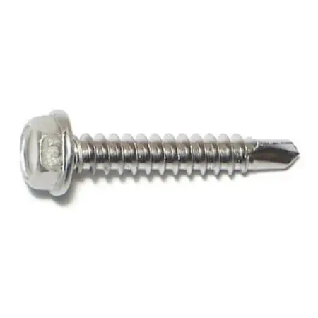 8 X 1 Inch Hex Head Self-drilling Sheet Metal Screws Stainless Steel 410