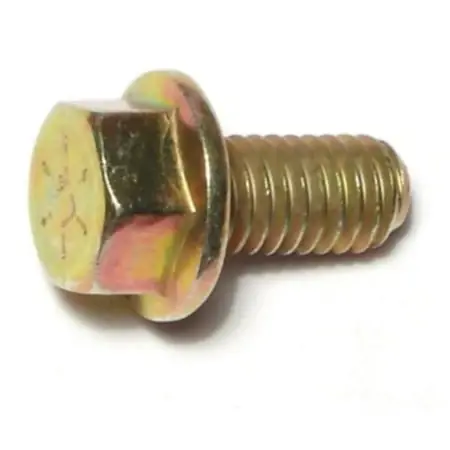 3/8-16 X 3/4 Zinc Plated Grade 8 Steel Coarse Thread Hex Washer Head Flange Bolts