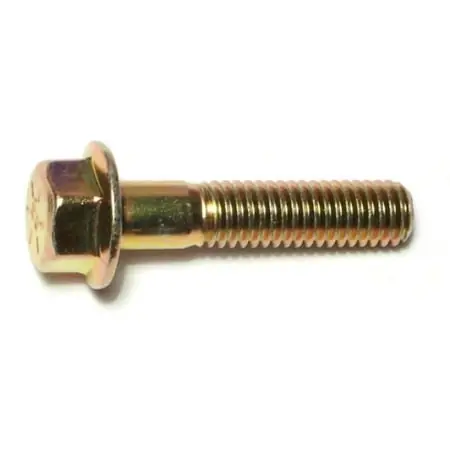 3/8-16 X 1-3/4 Zinc Plated Grade 8 Steel Coarse Thread Hex Washer Head Flange Bolts