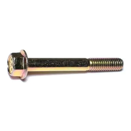 3/8-16 X 3 Yellow Zinc Grade 8 Coarse Hex Flange Bolts - Heavy Duty Fasteners