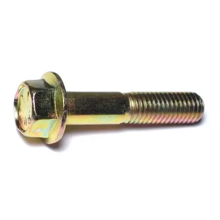 1/2-13 X 2-1/2 Yellow Zinc Grade 8 Coarse Hex Flange Bolts