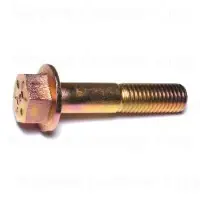 5/8-11 X 3 Yellow Zinc Grade 8 Coarse Hex Flange Bolts - Heavy Duty Fasteners
