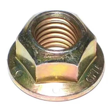 5/8-11 Yellow Zinc Grade 8 Hex Flange Lock Nuts - Durable Steel Fasteners