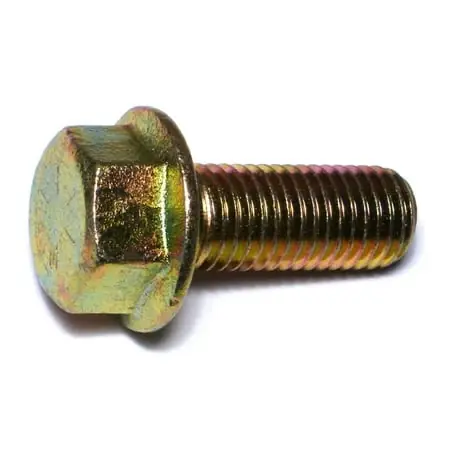 3/4-10 X 2 Yellow Zinc Grade 8 Coarse Hex Flange Bolts - Heavy Duty Fasteners