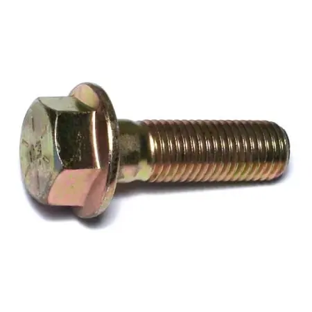 3/4-10 X 2-1/2 Yellow Zinc Grade 8 Coarse Hex Flange Bolts