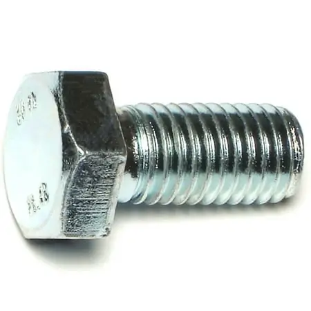 12mm-1.75 X 25mm Zinc Class 8.8 Coarse Hex Cap Screws - 25 Count