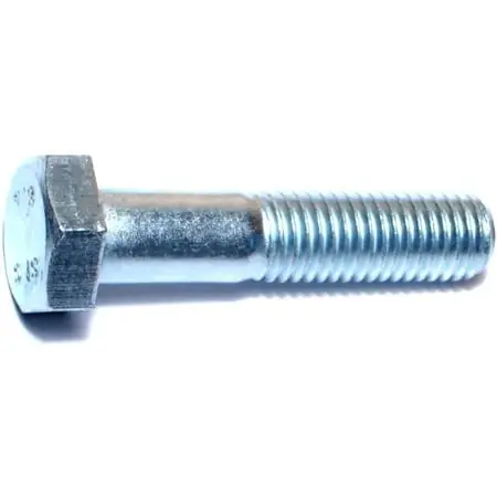 12mm-1.75 X 55mm Zinc Class 8.8 Coarse Hex Cap Screws - 15 Count