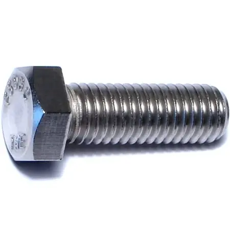 1/2-13 X 1-1/2 Inch Stainless Steel Coarse Hex Cap Screws - 25 Count