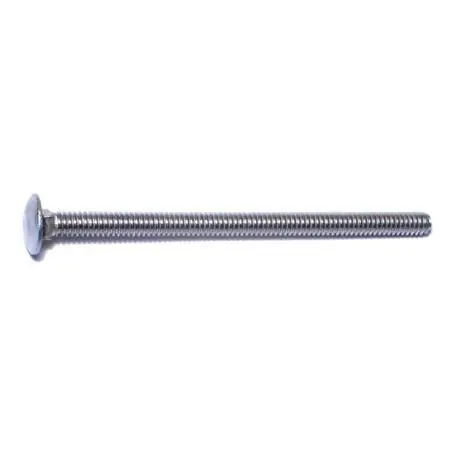1/4-20 X 4 Stainless Steel Coarse Thread Carriage Bolts - 18-8 Grade