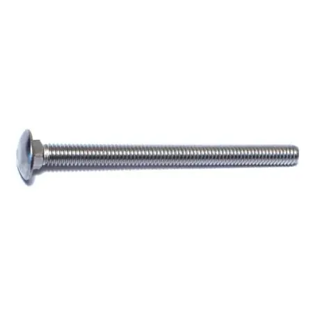 5/16-18 X 4 Stainless Steel Coarse Thread Carriage Bolts - 18-8 Grade