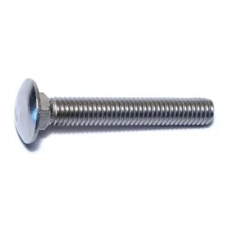 3/8-16 X 2-1/2 Stainless Steel Carriage Bolts - 18-8 Coarse Thread
