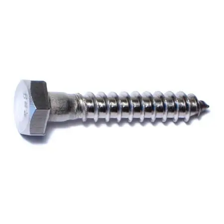 1/4 X 1-1/2 Stainless Steel Hex Lag Screws - 18-8 Grade