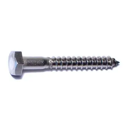 1/4 X 2-1/2 Inch Stainless Steel Hex Lag Screws - Durable Fasteners For Heavy-duty Applications