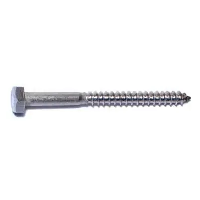 1/4 X 3 Stainless Steel Hex Lag Screws - 18-8 Grade, Heavy Duty Fasteners