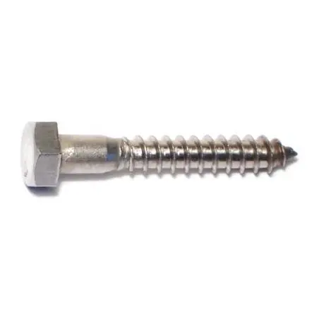 5/16 X 2-1/2 Inch Stainless Steel Hex Lag Screws - Heavy Duty Fasteners