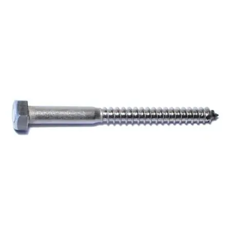 5/16 X 3-1/2 Stainless Steel Hex Lag Screws - 18-8 Grade