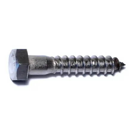 3/8 X 2 Inch Stainless Steel Hex Lag Screws - 18-8 Grade