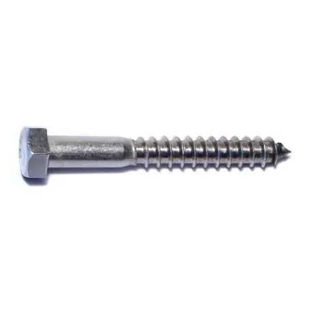 3/8 X 3-1/2 Inch Stainless Steel Hex Lag Screws - Heavy Duty Fasteners