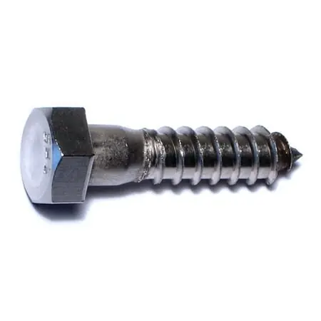 1/2 X 2 Stainless Steel Hex Lag Screws - 18-8 Grade, Heavy Duty Fasteners