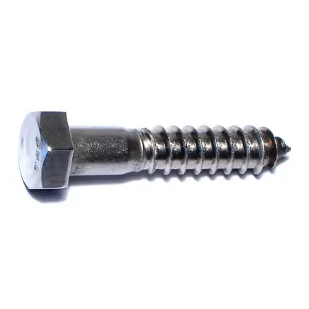 1/2 X 2-1/2 18-8 Stainless Steel Hex Head Lag Screws Hlshss-210 (15 Pcs.)