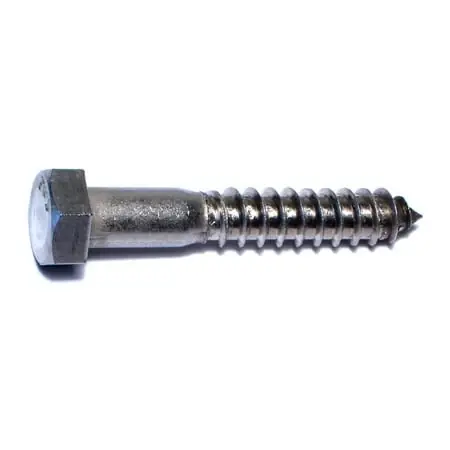 1/2 X 3 Stainless Steel Hex Lag Screws - 18-8 Grade, Heavy Duty Fasteners