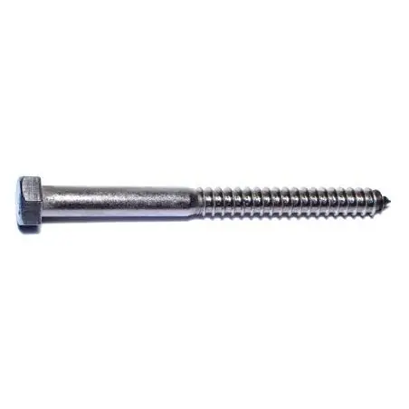 1/2 X 6 Stainless Steel Hex Lag Screws - 18-8 Grade