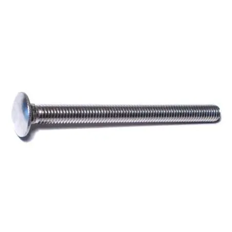 3/8-16 X 4-1/2 Stainless Steel Coarse Thread Carriage Bolts - 18-8 Grade