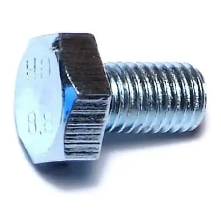7mm-1.00 X 12mm Zinc Plated Class 8.8 Coarse Thread Hex Cap Screws