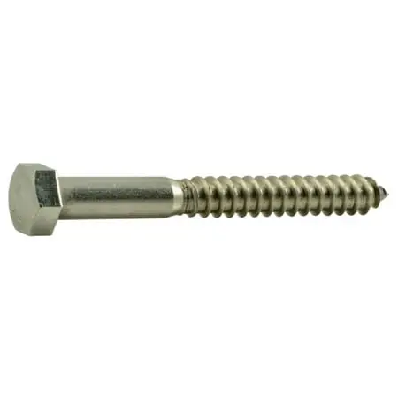 1/2 X 4-1/2 18-8 Stainless Steel Hex Head Lag Screws (10 Pcs.)