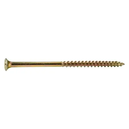 10 X 4 Yellow Zinc Plated Steel Phillips All Purpose Screws