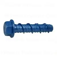 3/8 X 1-3/4 Blue Ruspert Torquemaster Hex Masonry Screws - Durable Fasteners For Heavy-duty Applications