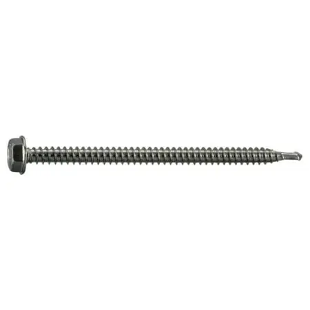 10 X 3 Inch Hex Head Self-drilling Sheet Metal Screws Stainless Steel 410 - 50 Count