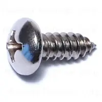 14 X 1/2" Phillips Pan Sheet Metal Screws Stainless Steel 18-8 - 100 Count