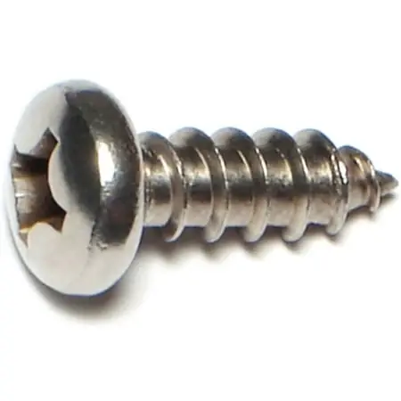 14 X 3/4" Stainless Steel Phillips Pan Sheet Metal Screws - 100 Count