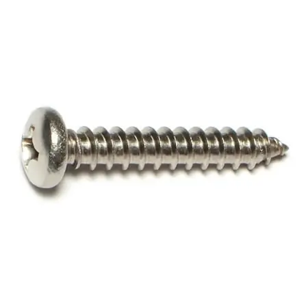 14 X 1-1/2 Inch Stainless Steel Phillips Pan Sheet Metal Screws - 50 Count
