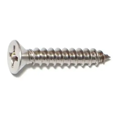 12 X 1-1/4 18-8 Stainless Phillips Flat Head Sheet Metal Screws (50 Pcs.)