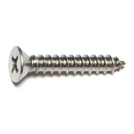 14 X 1-1/2 Inch Phillips Flat Head Stainless Steel Sheet Metal Screws 18-8