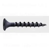 6 X 1-1/8 Inch Black Phosphate Saberdrive Coarse Drywall Screws - 100 Count