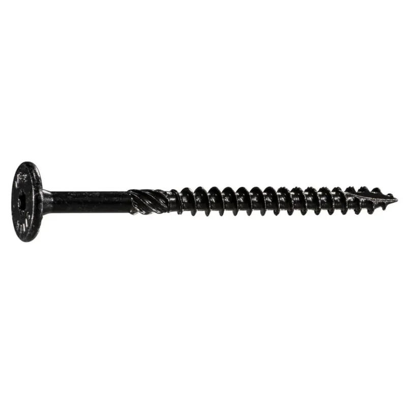 5/16" X 3.75" Black Flat‑head Structural Screw