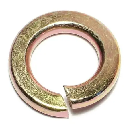 3/4 Inch Yellow Zinc Grade 8 Split Lock Washers - Durable Steel Fasteners