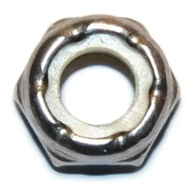 5/16 -18 18-8 Stainless Steel Coarse Thread Thin Pattern Lock Nuts (10 Pcs.)